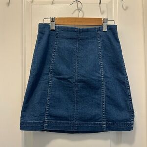 Free People Mini Jean Skirt